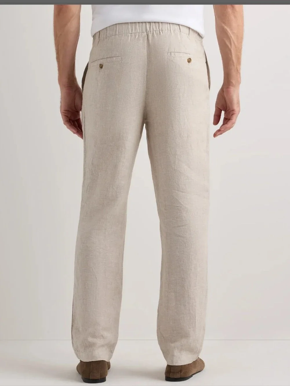Quince Men's 100% European Linen Pants Driftwood Large L 32